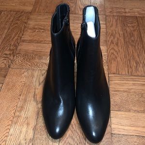 Leather heeled boots